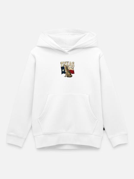 Texas Wolf Flagge - Kinder Premium Organic Hoodie - Weiß