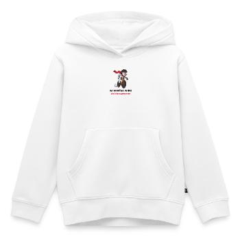Schneemann Rennrad Wintertraining - Kinder Premium Organic Hoodie - Weiß - Vorne - AI Model Kid Female (0cm)