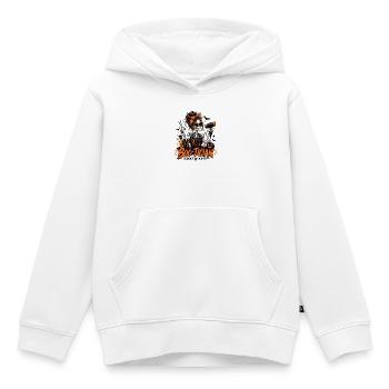 Boo-Tician Halloween-Friseurin Skelettfriseur - Kinder Premium Organic Hoodie - Weiß - Vorne - AI Model Kid Female (0cm)