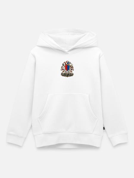 Karneval Fan Alaaf oder Helau Jeck - Kinder Premium Organic Hoodie - Weiß