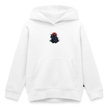 Schattendämon mit rotem Kreis - Kinder Premium Organic Hoodie - Weiß - Vorne - AI Model Kid Female (0cm)