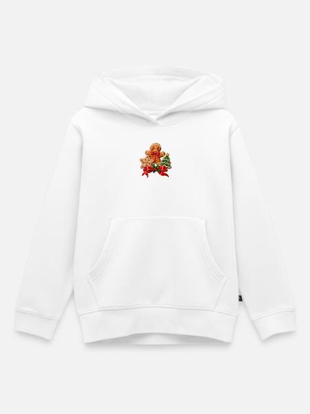 Lebkuchen Weihnachtskekse - Kinder Premium Organic Hoodie - Weiß
