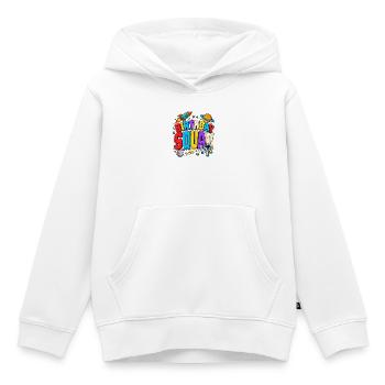 Birthday Squad Space Astronaut Moon Stars - Kinder Premium Organic Hoodie - Weiß - Vorne - AI Model Kid Female (0cm)