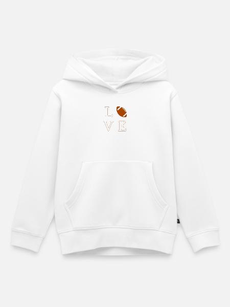 LOVE Football - Kinder Premium Organic Hoodie - Weiß