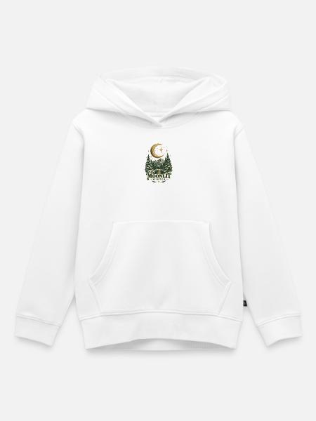 Mondbeschienener Winterwappen - Kinder Premium Organic Hoodie - Weiß