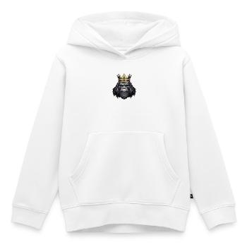 Gorilla Kopf mit Krone - Kinder Premium Organic Hoodie - Weiß - Vorne - AI Model Kid Female (0cm)