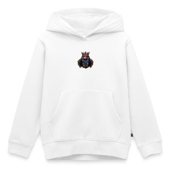 Adler Kopf mit Krone - Kinder Premium Organic Hoodie - Weiß - Vorne - AI Model Kid Female (0cm)