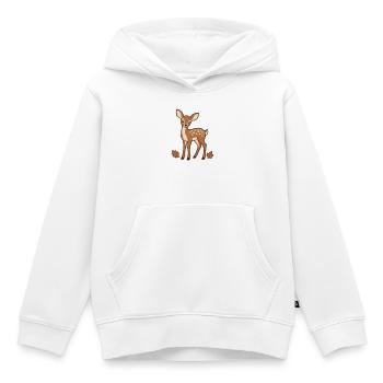 Niedliche Herbstreh-Waldhirsche - Kinder Premium Organic Hoodie - Weiß - Vorne - AI Model Kid Female (0cm)