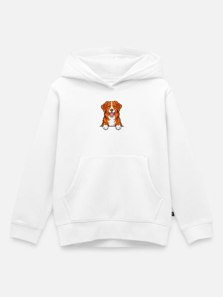 Nova Scotia Duck Tolling Retriever - Kinder Premium Organic Hoodie - Weiß