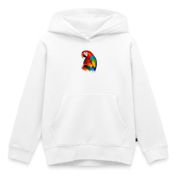 Tropical Sunset Palm Sea Beach Parrot Papagei - Kinder Premium Organic Hoodie - Weiß - Vorne - AI Model Kid Female (0cm)