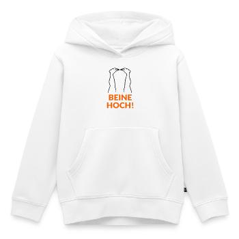 Motivation Beine Hoch - Kinder Premium Organic Hoodie - Weiß - Vorne - AI Model Kid Female (0cm)