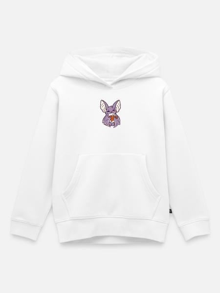 Kaffee-Fledermaus mit Becher - Kinder Premium Organic Hoodie - Weiß