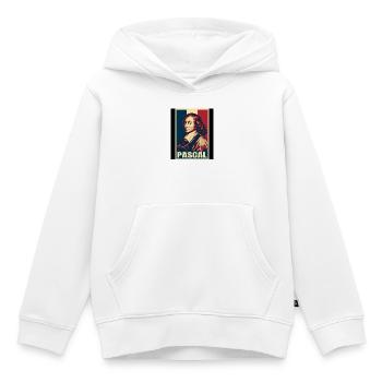 Blaise Pascal France Pop Art - Kinder Premium Organic Hoodie - Weiß - Vorne - AI Model Kid Female (0cm)