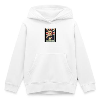 Charles Babbage UK Pop Art - Kinder Premium Organic Hoodie - Weiß - Vorne - AI Model Kid Female (0cm)