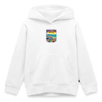 City Retro Brighton England Seaside Coastal - Kinder Premium Organic Hoodie - Weiß - Vorne - AI Model Kid Female (0cm)