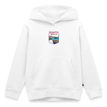 City Vintage Brighton England Coastal Skyline - Kinder Premium Organic Hoodie - Weiß - Vorne - AI Model Kid Female (0cm)