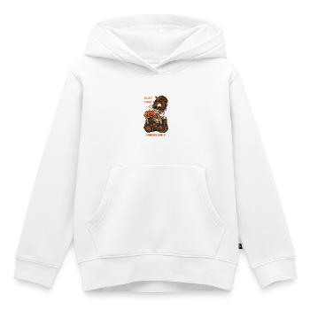 Knochenmüde, mit Kürbis verdrahtetes Halloween-Skelett - Kinder Premium Organic Hoodie - Weiß - Vorne - AI Model Kid Female (0cm)