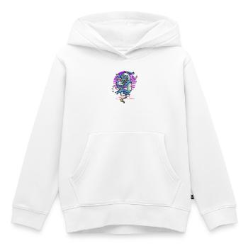 Drache Kirschblüten Fantasy - Kinder Premium Organic Hoodie - Weiß - Vorne - AI Model Kid Female (0cm)
