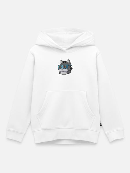 Mathe Katze Nerd - Kinder Premium Organic Hoodie - Weiß