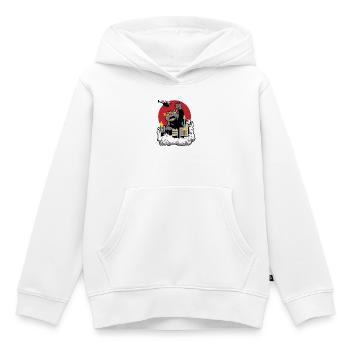  Catzilla Monsterkatze - Kinder Premium Organic Hoodie - Weiß - Vorne - AI Model Kid Female (0cm)