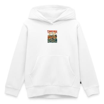 Vintage Edinburgh Scotland Cityscape With - Kinder Premium Organic Hoodie - Weiß - Vorne - AI Model Kid Female (0cm)