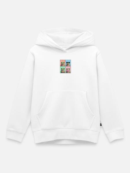 Frösche Frosch - Kinder Premium Organic Hoodie - Weiß