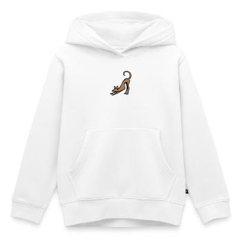Katzenstrecken-Silhouette - Kinder Premium Organic Hoodie - Weiß - Vorne - AI Model Kid Female (0cm)