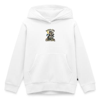 Waschbär Trash Panda Humor Nachtmensch - Kinder Premium Organic Hoodie - Weiß - Vorne - AI Model Kid Female (0cm)