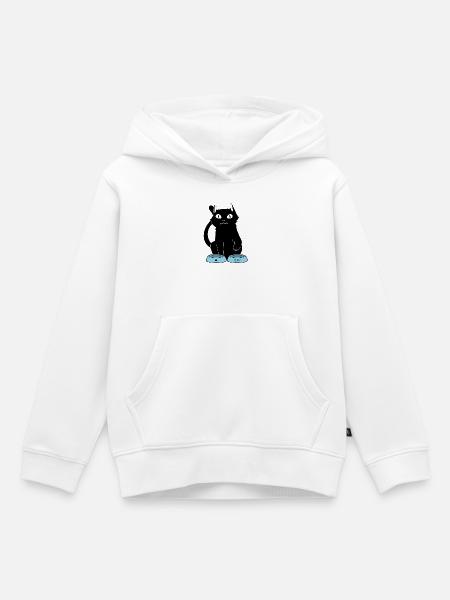 Personal Cat - Kinder Premium Organic Hoodie - Weiß