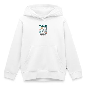 Tenerife Inselreise Surf 2027 - Kinder Premium Organic Hoodie - Weiß - Vorne - AI Model Kid Female (0cm)