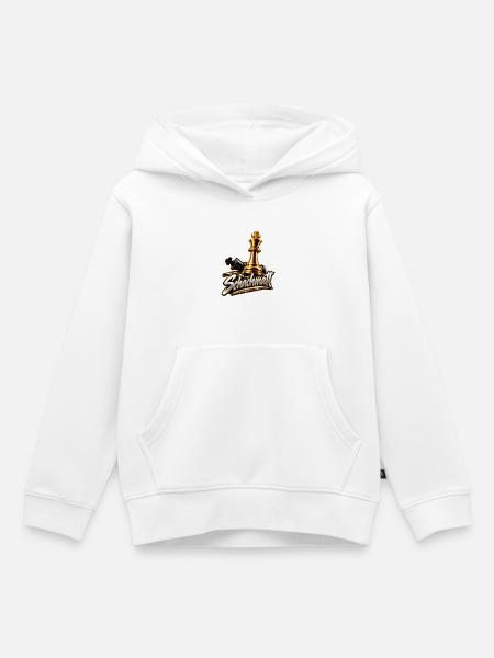 Schachmatt – Schach König mit Krone - Kinder Premium Organic Hoodie - Weiß