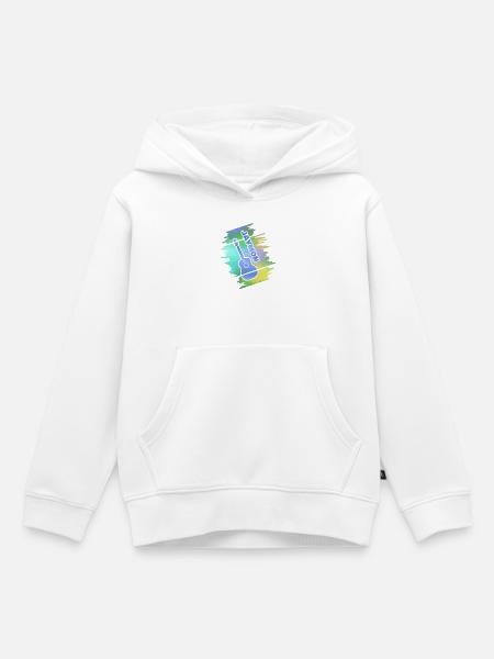 Jaymon als Gitarrenspielen - Kinder Premium Organic Hoodie - Weiß