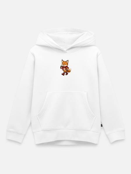 Fox Coffee Weihnachtsschal - Kinder Premium Organic Hoodie - Weiß