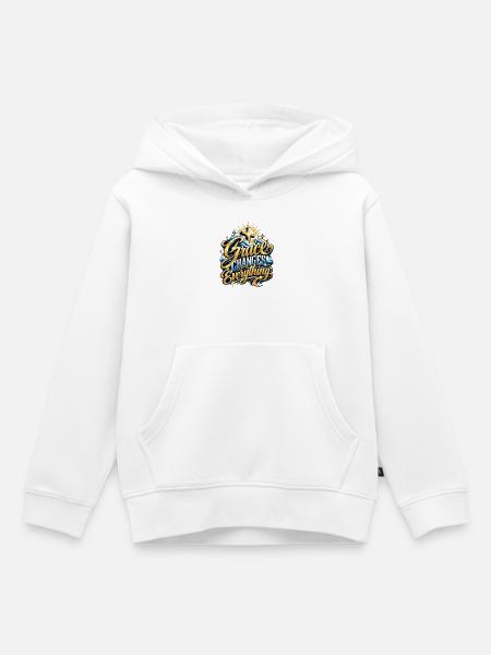 Gnade Verändert Alles - Inspirierendes Design - Kinder Premium Organic Hoodie - Weiß