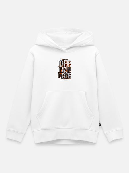 Offline Mode – Digital Detox Spruch - Kinder Premium Organic Hoodie - Weiß