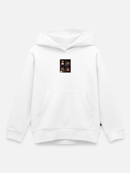 Nilpferd Flusspferd - Kinder Premium Organic Hoodie - Weiß