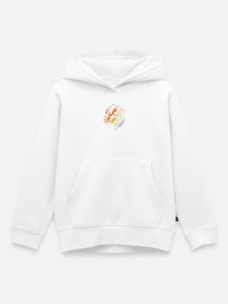 Comic Art Banjospielerin - Kinder Premium Organic Hoodie - Weiß