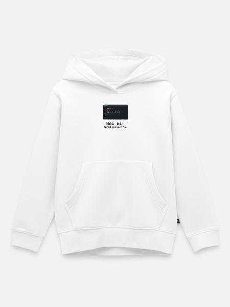 Bei mir funktioniert's - Programmierer Shirt - Kinder Premium Organic Hoodie - Weiß