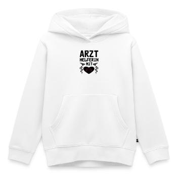 Arzthelferin mit Herz Geschenk - Kinder Premium Organic Hoodie - Weiß - Vorne - AI Model Kid Female (0cm)