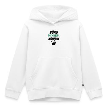 Büro-Dschungelkönigin Büro Arbeit Geschenk Spruch - Kinder Premium Organic Hoodie - Weiß - Vorne - AI Model Kid Female (0cm)