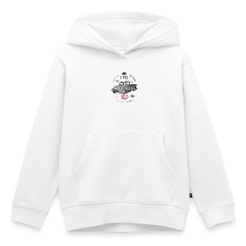 F100 Built Tough, Vintage - Sweat Premium à capuche enfant bio - blanc - Devant - AI Model Kid Female (0cm)