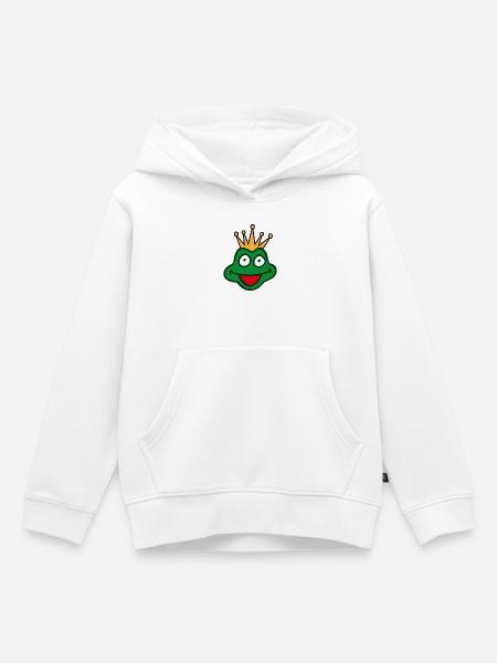 Froschkönig - Kinder Premium Organic Hoodie - Weiß