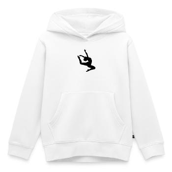 Springen Mädchen - Kinder Premium Organic Hoodie - Weiß - Vorne - AI Model Kid Female (0cm)