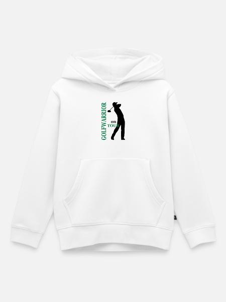 Golf - Kinder Premium Organic Hoodie - Weiß