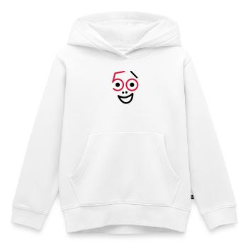 50 ans et toujours frais! - Sweat Premium à capuche enfant bio - blanc - Devant - AI Model Kid Female (0cm)