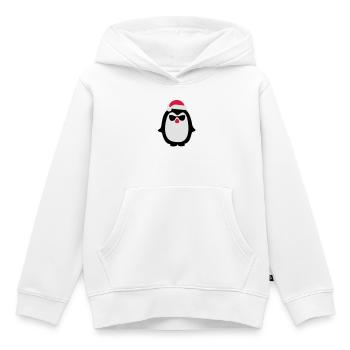 Pinguin - Kinder Premium Organic Hoodie - Weiß - Vorne - AI Model Kid Female (0cm)