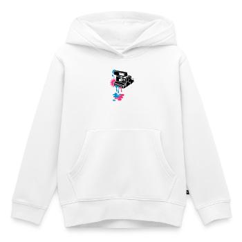 Sofortbildkamera - Farbe tropft raus - - Kinder Premium Organic Hoodie - Weiß - Vorne - AI Model Kid Female (0cm)