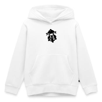 biker - Kids Premium Organic Hoodie - white - Front - AI Model Kid Female (0cm)