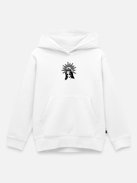 Mutter Gottes mit Sonnenbrille - Kinder Premium Organic Hoodie - Weiß