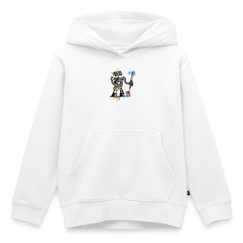 A robot with a brush - Kids Premium Organic Hoodie - white - Front - AI Model Kid Female (0cm)